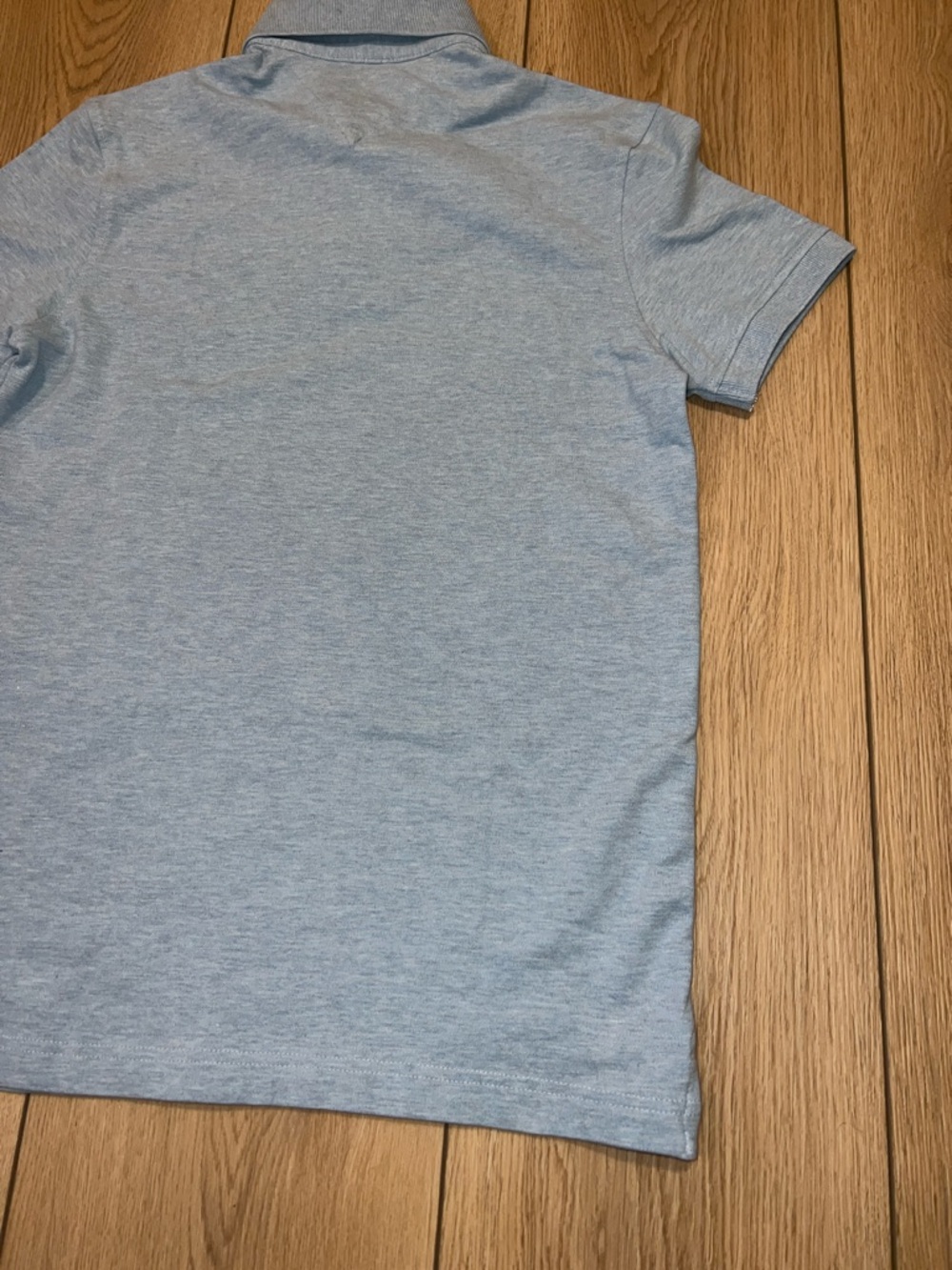 Tommy Hilfiger Men’s Heather Light Blue Polo Shirt - Picture 10 of 13
